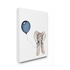 Big Dot Of Happiness Blue Elephant - Baby Boy Nursery Wall Art And