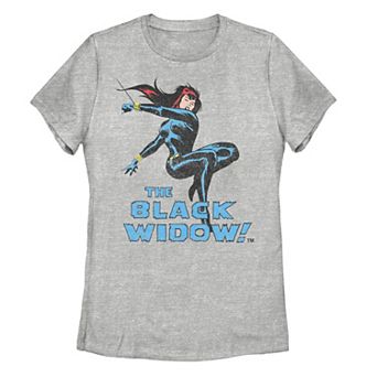 Juniors' Marvel Black Widow Retro Swing Tee