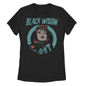 Juniors' Marvel Black Widow Retro Tee