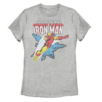 Juniors' Marvel Iron Man Retro Blast-Off Tee