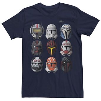 Men's Star Wars: The Clone Wars Clone Helmets Tee