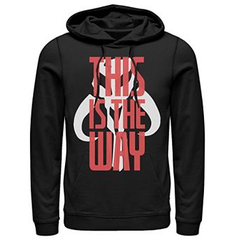 Men's Star Wars The Mandalorian This Is The Way Red Text Overlay Hoodie