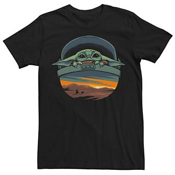 Men's Star Wars The Mandalorian The Child Sunset Fill Tee