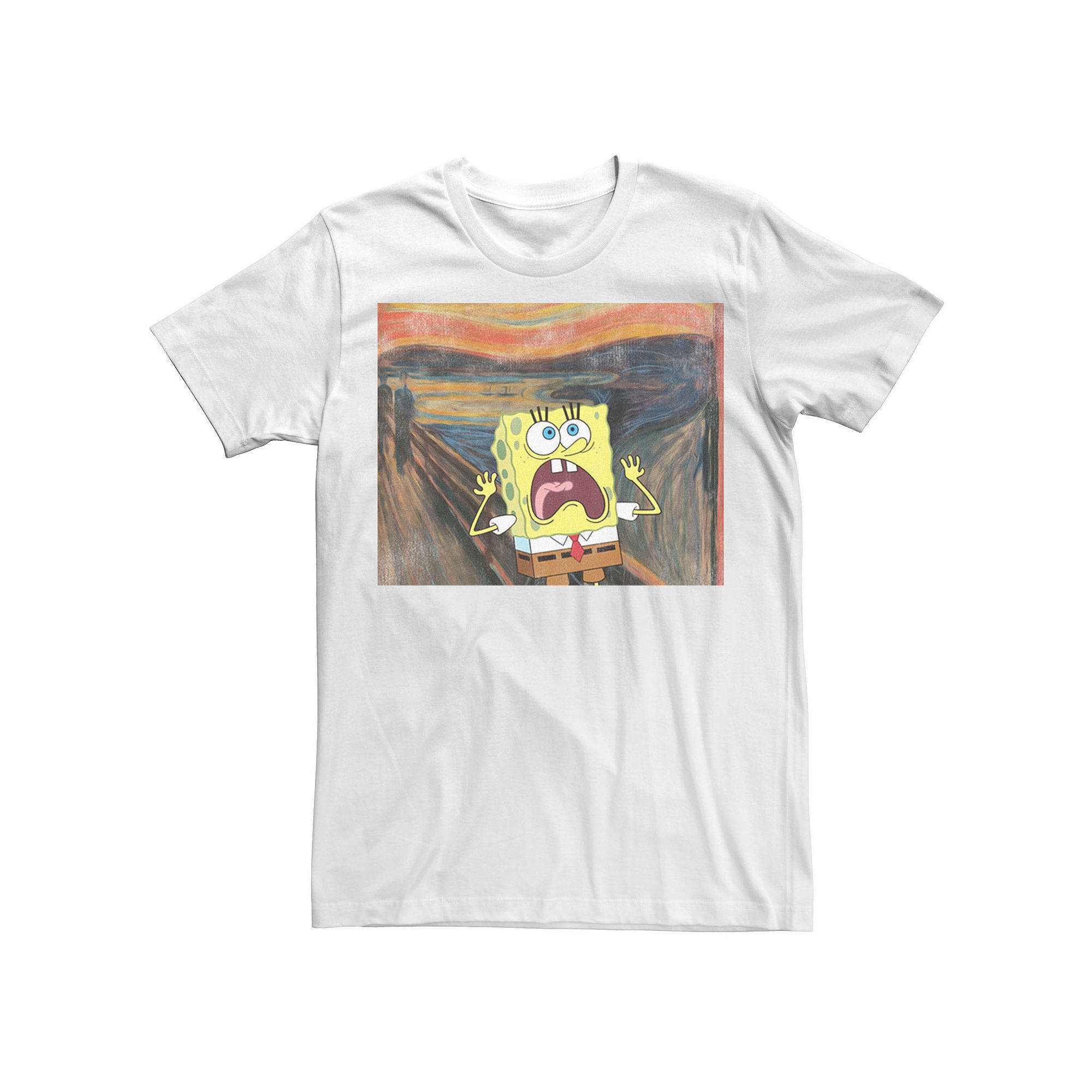 Mens Nickelodeon SpongeBob SquarePants Scream Painting Tee, Size: Small, W