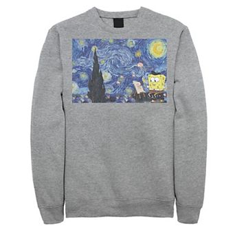 Men's Nickelodeon SpongeBob SquarePants Starry Night Painting Sweatshirt