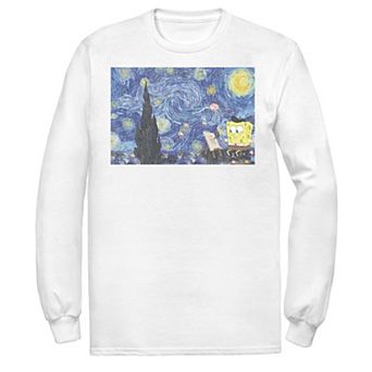 Men's Nickelodeon SpongeBob SquarePants Starry Night Painting Tee