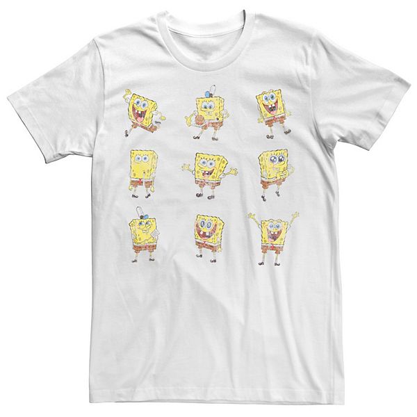 Men's Nickelodeon SpongeBob SquarePants Happy Poses Tee