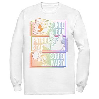 Men's Nickelodeon SpongeBob SquarePants, Patrick & Squidward Rainbow Stack Tee