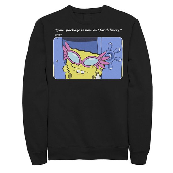 Men S Nickelodeon Spongebob Squarepants Package Out For Delivery Meme Sweatshirt