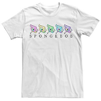 Men's SpongeBob Color Neon Line Up Tee