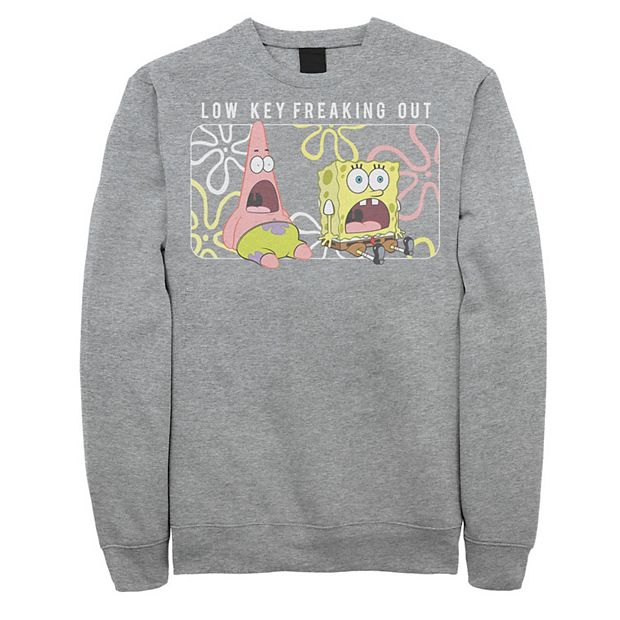 Men s Spongebob Patrick Low Key Freaking Out Sweatshirt