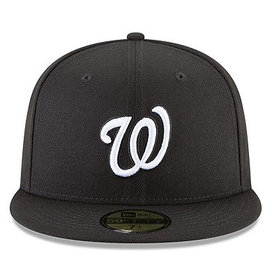 Men's New Era Black Washington Nationals 59FIFTY Fitted Hat