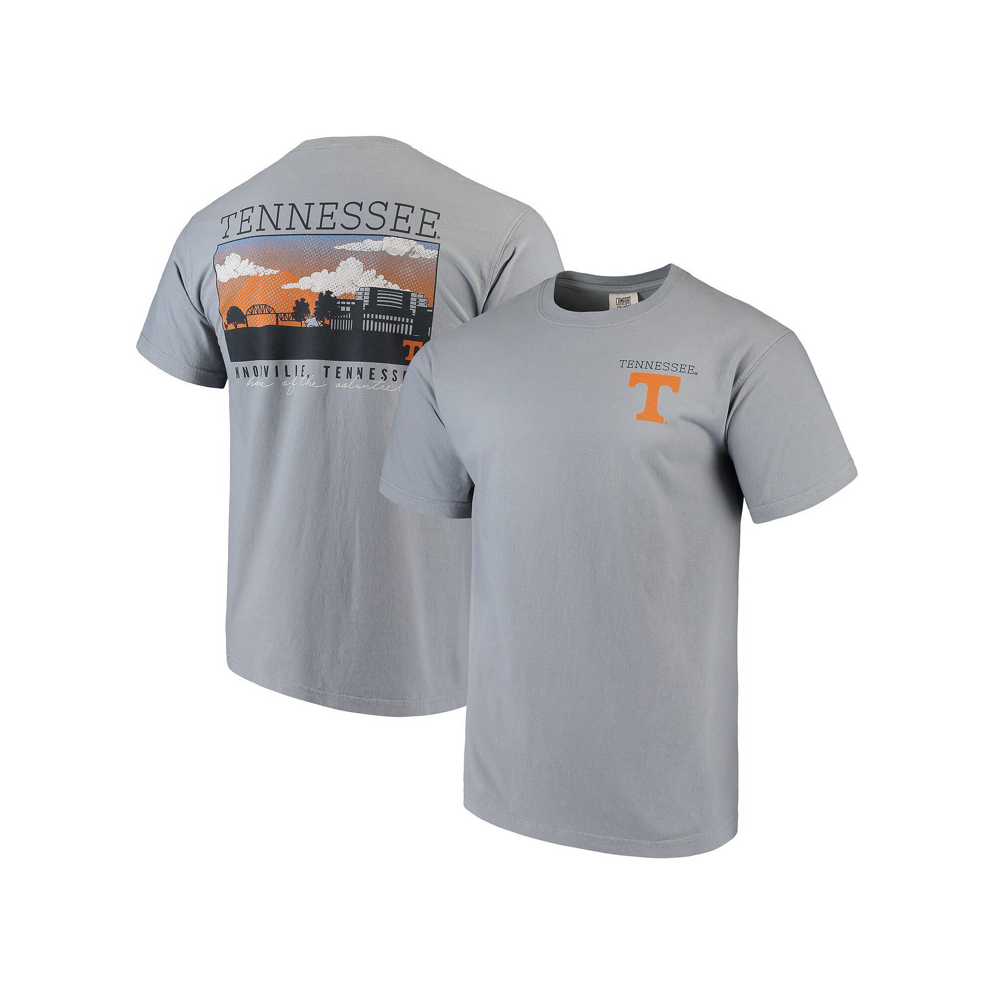 Mens Gray Tennessee Volunteers Comfort Colors Campus Scenery T-Shirt, Size