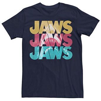 Men's Jaws Logo Fill Repeat Stack Tee
