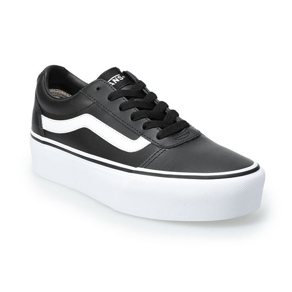 Black leather outlet vans for girls