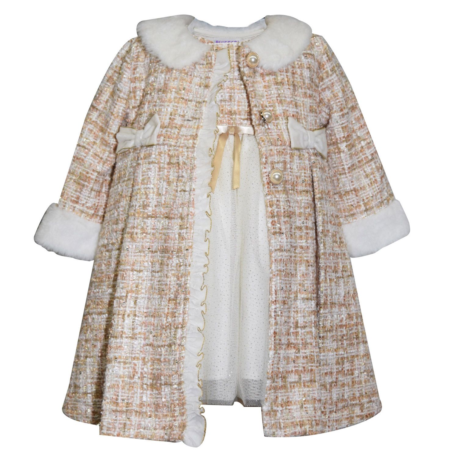 baby girl dress and coat set