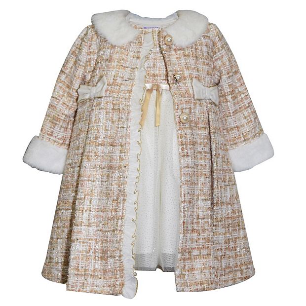 Baby Girl Blueberi Boulevard Tulle Dress Tweed Coat Set