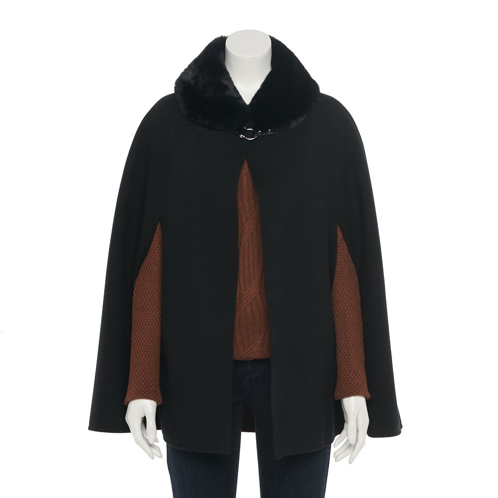 Women's Apt. 9® Faux-Fur Collar Cape