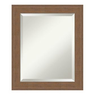Amanti Art Alta Brown Framed Bathroom Vanity Wall Mirror