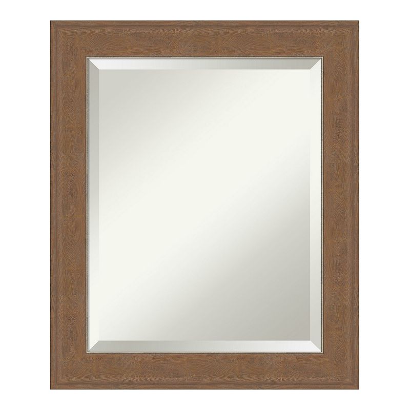 Amanti Art Alta Brown Framed Bathroom Vanity Wall Mirror, 40X28