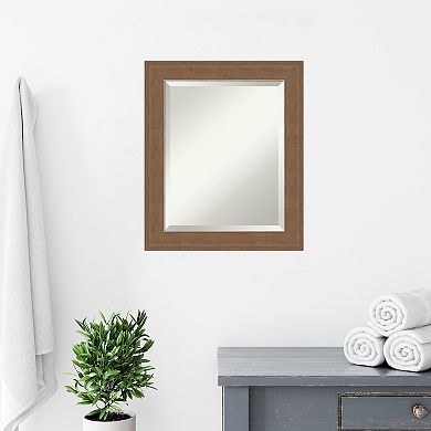 Amanti Art Alta Brown Framed Bathroom Vanity Wall Mirror