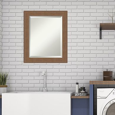 Amanti Art Alta Brown Framed Bathroom Vanity Wall Mirror