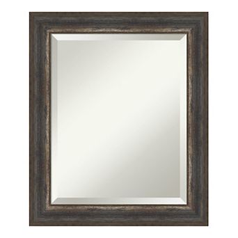 Amanti Art Alta Rustic Framed Bathroom Vanity Wall Mirror
