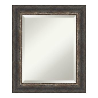 Amanti Art Bark Rustic Framed Bathroom Vanity Wall Mirror