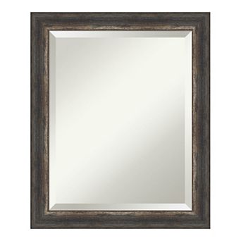 Amanti Art Rustic Bark Framed Bathroom Vanity Wall Mirror