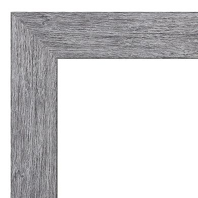 Amanti Art Bark Rustic Gray Framed Bathroom Vanity Wall Mirror