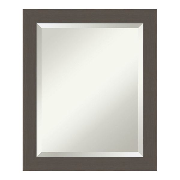 Amanti Art Brushed Framed Bathroom Vanity Wall Mirror