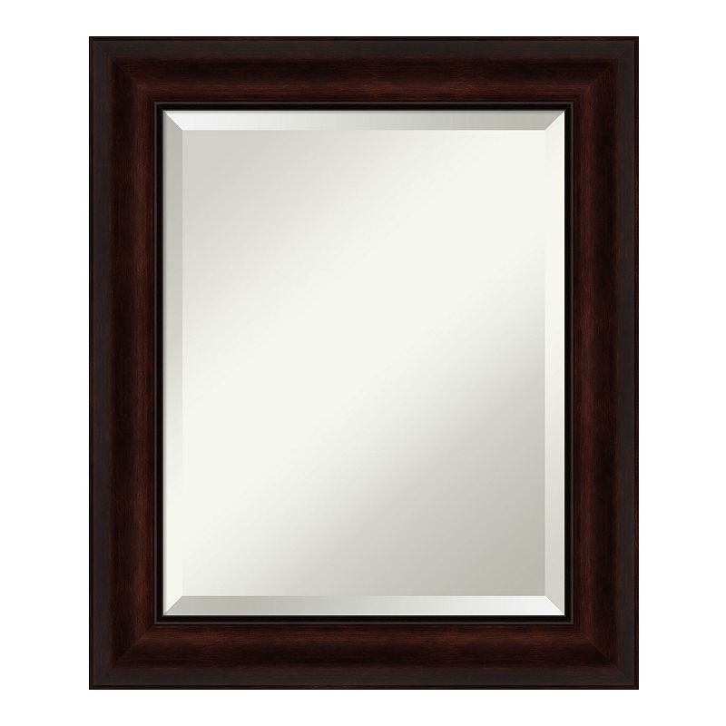 Amanti Art Coffee Bean Framed Bathroom Vanity Wall Mirror, Brown, 33X27