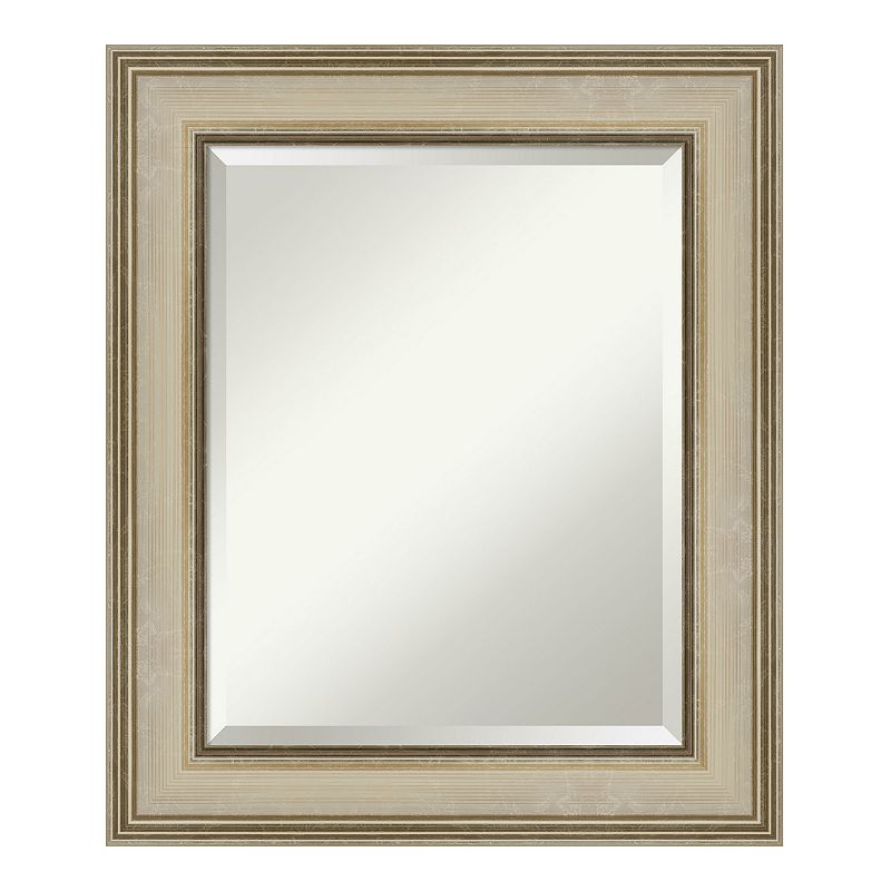 Amanti Art Colonial Framed Bathroom Vanity Wall Mirror, Gold, 22X26