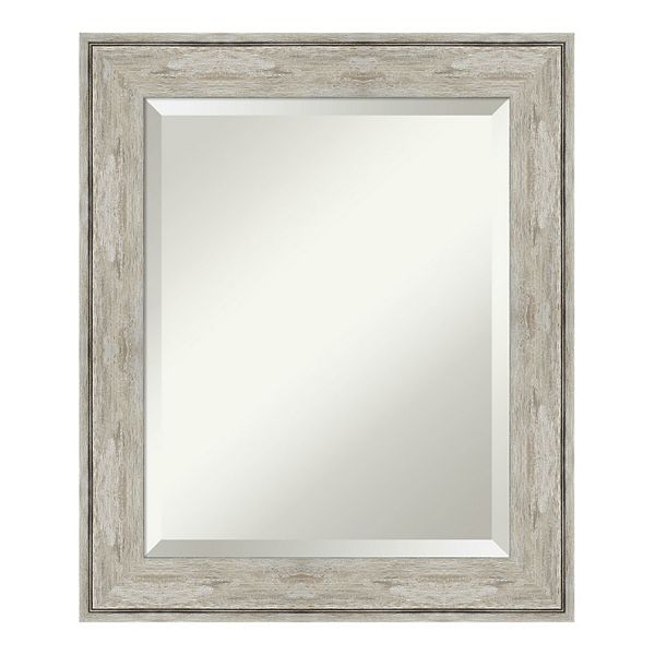 Amanti Art Crackled Metallic Framed Bathroom Vanity Wall Mirror