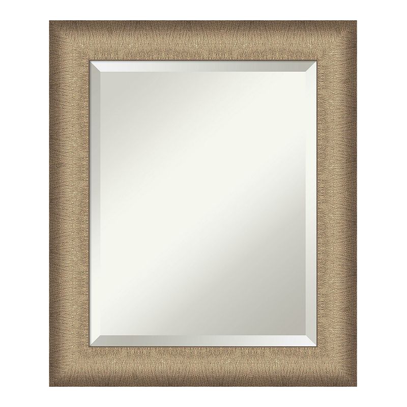 Amanti Art Elegant Framed Bathroom Vanity Wall Mirror, Brown, 41X29