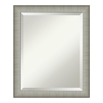 Amanti Art Elegant Brushed Framed Vanity Bathroom Wall Mirror