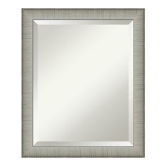 Amanti Art Elegant Brushed Framed Vanity Bathroom Wall Mirror