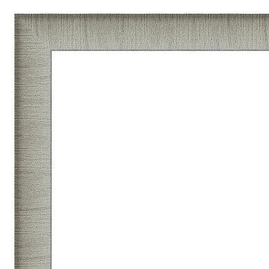 Amanti Art Elegant Brushed Framed Vanity Bathroom Wall Mirror