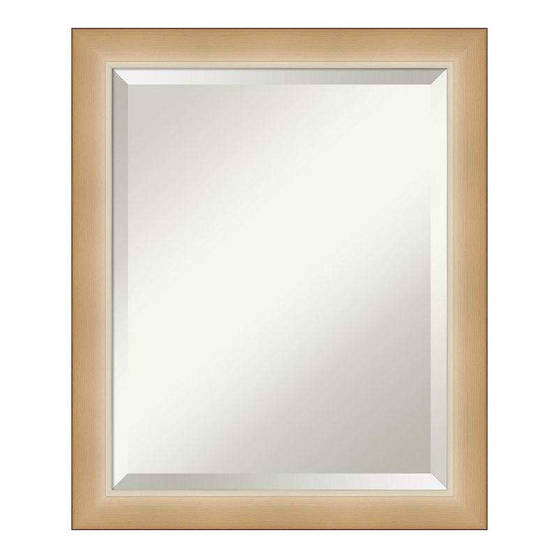 Amanti Art Eva Ambre Gold Finish Framed Bathroom Vanity Wall Mirror, 21X27