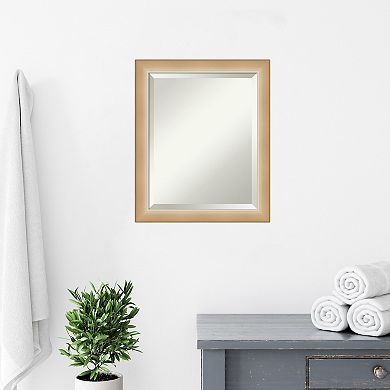Amanti Art Eva Ambre Gold Finish Framed Bathroom Vanity Wall Mirror