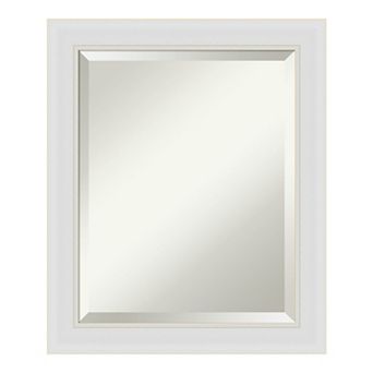 Amanti Art Flair Soft White Framed Bathroom Vanity Wall Mirror