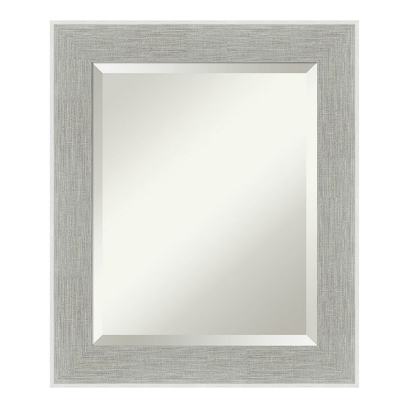 Amanti Art Glam Gray Framed Bathroom Vanity Wall Mirror, Grey, 23X29