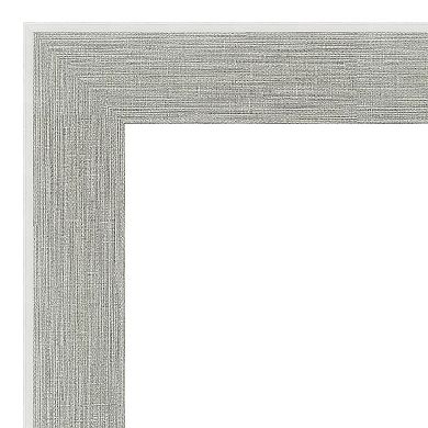 Amanti Art Glam Gray Framed Bathroom Vanity Wall Mirror