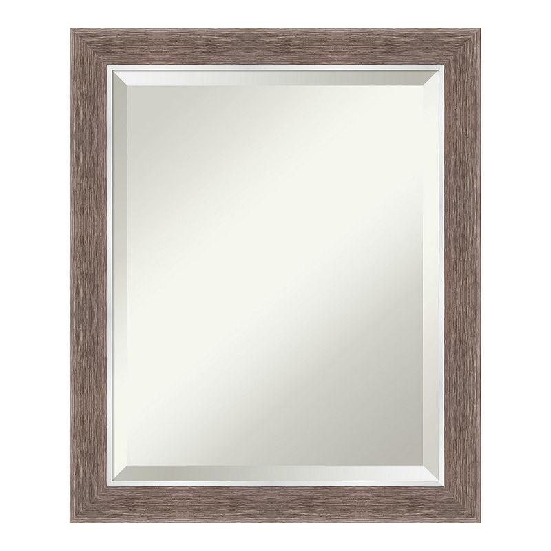 Amanti Art Noble Mocha Framed Bathroom Vanity Wall Mirror, Brown, 22X28