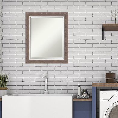 Amanti Art Noble Mocha Framed Bathroom Vanity Wall Mirror