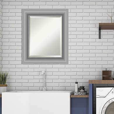 Amanti Art Peak Polished Framed Bathroom Vanity Wall Mirror