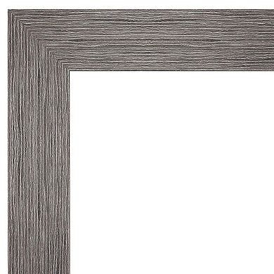 Amanti Art Pinstripe Plank Framed Bathroom Vanity Wall Mirror