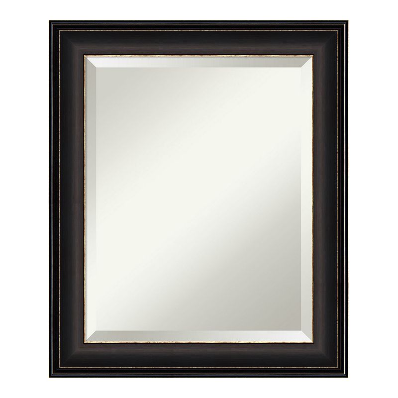 Amanti Art Trio Framed Bathroom Vanity Wall Mirror, Brown, 40X28