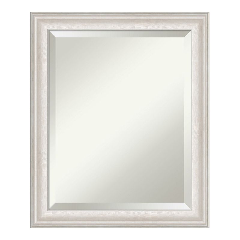 Amanti Art Trio White Wash Bathroom Vanity Wall Mirror, 22X28