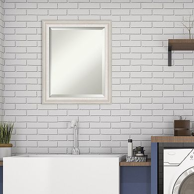 Amanti Art Trio White Wash Bathroom Vanity Wall Mirror